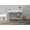Kingston Brass 36 Carrara Marble Console Sink with Stainless Steel Legs, Marble WhitePolished Chrome LMS3622M8SQ1ST - alternate 3